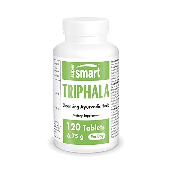 Supersmart - Triphala 750 mg - Mélange de Trois Fruits: Harada, Amla et Behada - Aide à Optimiser l’Appétit et le Transit Int