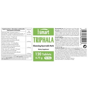 Supersmart - Triphala 750 mg - Mélange de Trois Fruits: Harada, Amla et Behada - Aide à Optimiser l’Appétit et le Transit Int