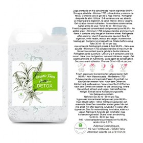 Concentré de Jus dAloe Vera Bio Détox Force maximale et bon goût, Bouteille en Cristal ou Jerrican avec gobelet doseur de 30