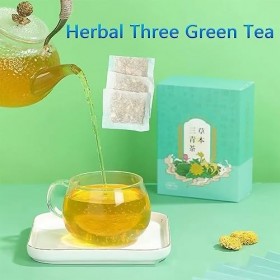 Tisane nettoyante aux trois herbes, tisane chinoise for la santé du foie, tisane nettoyante du foie, thé éliminant lhumidité