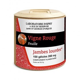 Laboratoire INSPHY - Complément Alimentaire Vigne Rouge - Circulation et confort des jambes
