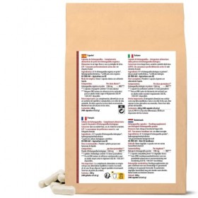 Gélules dashwagandha bio 400 pièces | Recharge | poudre dashwagandha finement moulue sous forme de gélules | qualité biolog