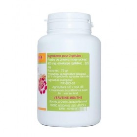 GELULES GINSENG rouge panax meyer 200 gélules dosées à 300 mg.