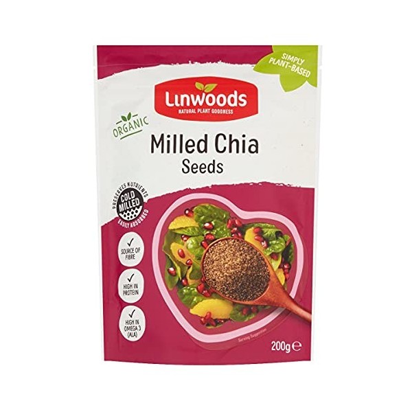 Linwoods Broyés Chia 200G De Graines - Paquet de 2