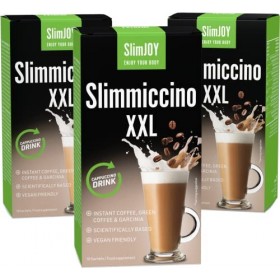 SlimJOY Slimmiccino XXL - Délicieux café avec du Garcinia Cambogia, de lextrait de café vert et du Guarana - avec un E-book 