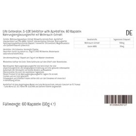 Life Extension, 5-LOX Inhibitor avec Après Flex, Extrait dEncens, avec 20% dAKBA, Haute Dosé, 60 Capsules végétaliennes, Te