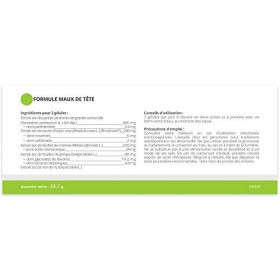 Formule Maux de tête * 440 mg / 60 gélules * 100% dorigine végétale avec des extraits de plantes titrés * Cerveau, Équilibre