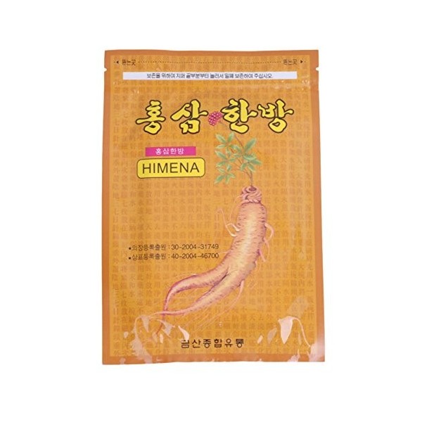 Lot de 5 tampons de santé pour soulager la douleur au ginseng rouge coréen 100 EA 