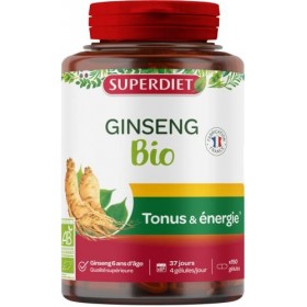 SUPERDIET - GINSENG PANAX CA MEYER BIO - Tonus & Vitalité - Fabrication française - 150 gélules