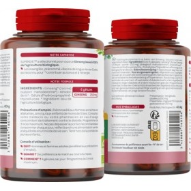 SUPERDIET - GINSENG PANAX CA MEYER BIO - Tonus & Vitalité - Fabrication française - 150 gélules