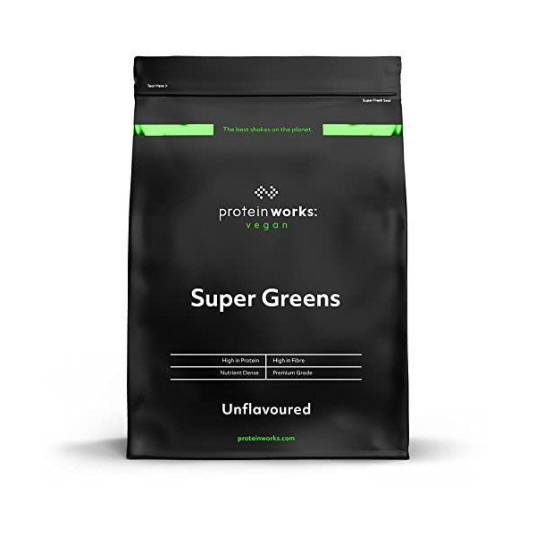 Poudre Super Greens | Shake détox riche en nutriments | Soutient le système immunitaire | 100% végétal | THE PROTEIN WORKS | 