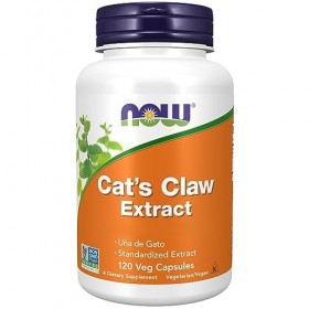Now Food, Cats Claw Extract Extrait de Griffe de Chat , Haute Dosé, 120 Capsules végétaliennes, Testé en Laboratoire, Végét