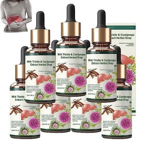 Tinaherbs Milk Thistle & Cordyceps Sinensis Drops, Chardon-marie Et Extrait De Cordyceps Goutte à Base De Plantes, Gouttes De