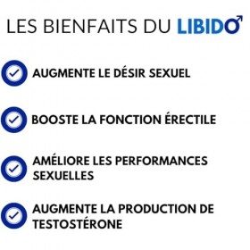 Libido version homme - 120 gélules | Désir | Performances | Endurance | 100% naturel | Fabriqué en France | Nutrition pro