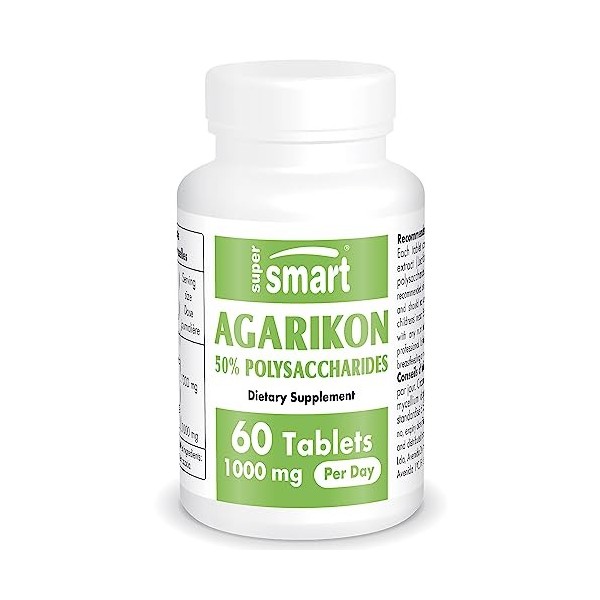Agarikon 50% Polysaccharides 1000mg par Jour - Stimule votre Système Immunitaire - Propriétés Antiviales et Antibactériennes 