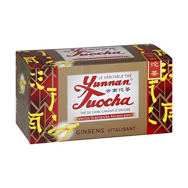 YUNNAN TUOCHA - Thé Noir Au Ginseng 40G - Lot De 3 