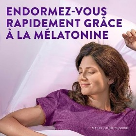 ZzzQuil Sommeil, Mélatonine 1mg , Complément Alimentaire à base de Valériane, Camomille et de Vitamine B6, Gommes arôme natu