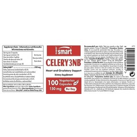 Supersmart - Sellerie3nb™ 150 mg pro Tag - Natürliche Sellerie-Samen-Extrakt standardisiert auf 42,5% Gesamt-Phthalide | Nich
