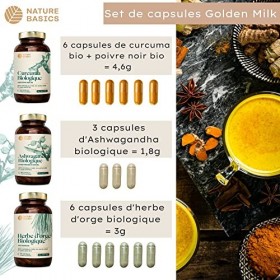 Nature Basics® Ashwagandha bio durable en pot | 180 gélules hautement dosées & pures | 600mg par gélule & 1.800mg par dose jo