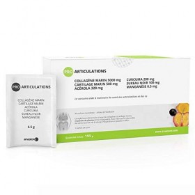 Pro Articulations * 195 g / 30 sachets monodose * Collagène type I et type II, Acérola, Curcuma, Sureau noir et Manganèse
