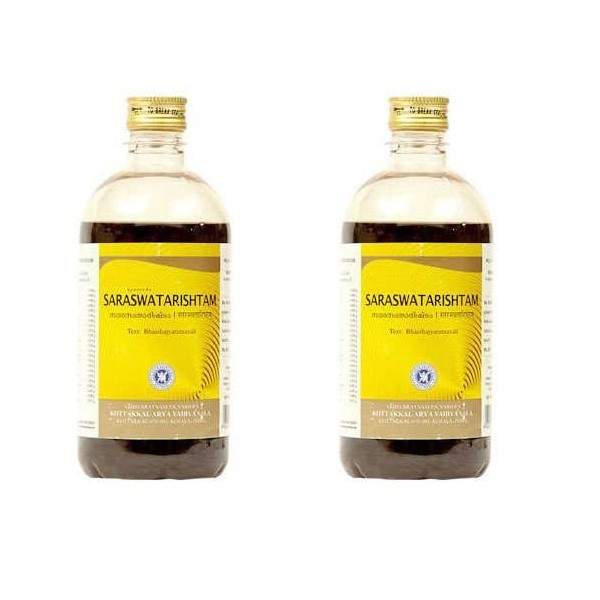 Kottakkal Saraswatarishtam Lot de 2 flacons de 200 ml