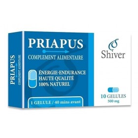 Shiver - Priapus Ultra Puissant - Augmentation de lÉnergie | Vitalité | Performance | Endurance | Ginseng - Pour Homme - 10 
