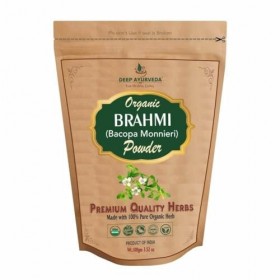 Brahmi Poudre biologique Bacopa Monnieri 100 g Deep Ayurveda