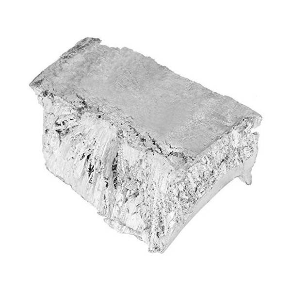 Lingot déchantillon de Bloc en métal de Zinc de Grande pureté 99,995% de zinc-1kg/2.2lb de Grande pureté