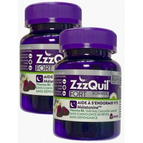 ZzzQuil FORT Sommeil 30 gommes - Dose plus FORTE de MELATONINE 1.7mg - Lot de 2 Boites de 30 Gommes 2F 