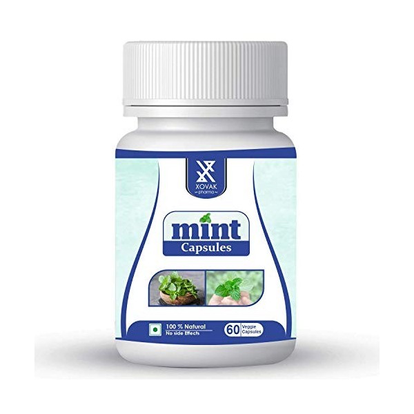 Xovak Pharma | Organic Mint Capsules - 60 Capsules Each x Pack of 4