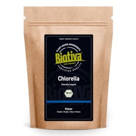 Chlorella poudre bio 1000g 2x500g | Chlorella Vulgaris | Algues | Mis en bouteille et contrôlé en Allemagne | Biotiva
