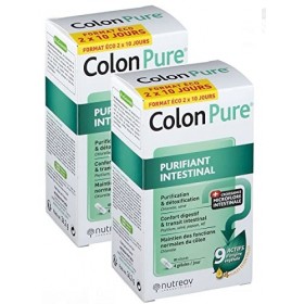 Nutreov Colon Pure 80 gélules PURIFIANT INTESTINAL - Lot de 2 Boites de 80 Gélules