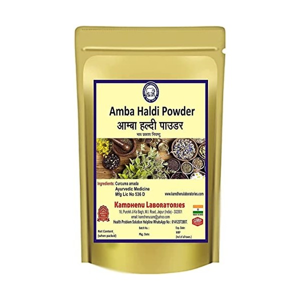 QURA Amba Haldi Poudre 250 g Curcuma Amada Roxb