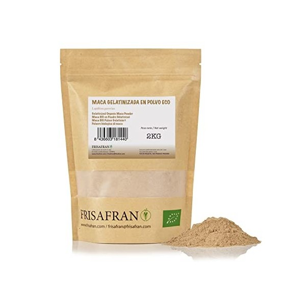 FRISAFRAN - Maca BIO en Poudre Gélatiniseé 2Kg 