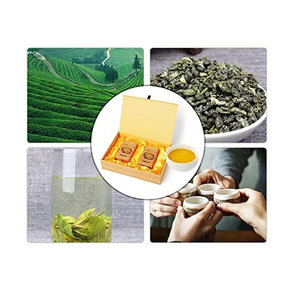 Thé Vert, 200 G de Thé Vert Bi Luo Chun, Coffret Cadeau, Produit dans la Montagne Dongting, Province du Jiangsu, Chine, avec 