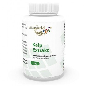 Vita World Pack de 3 Extrait de Kelp 500mg 3 x 120 Capsules Made in Germany