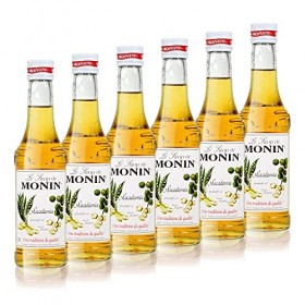 6 x Monin sirop de noix de macadamia, flacon 250 m
