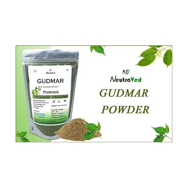 YIGATI Gurmar Powder II Madhunashini Powder II Gymnema Sylvestre Aslo Know as Meshashringi pour le diabète et la gestion des 