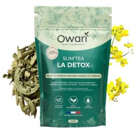 OWARI SLIM TEA - The Cure Détox - Soutien Régime - Cure Détox 15 jours - Thé en Vrac 200 g - Boisson 100% Naturelle et Produi