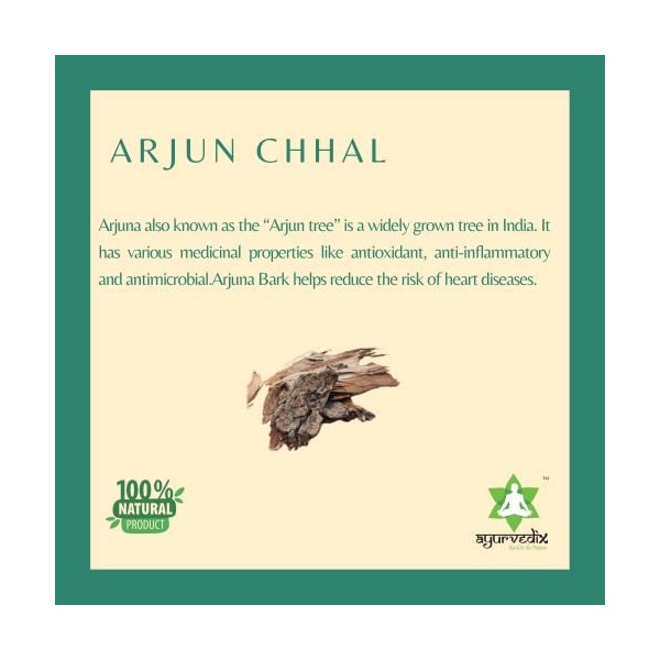 Ayurvedix Arjun Chhal Ark Terminalia Arjuna aide à promouvoir la santé cardiaque | Gère les niveaux de cholestérol - 200 MLx 