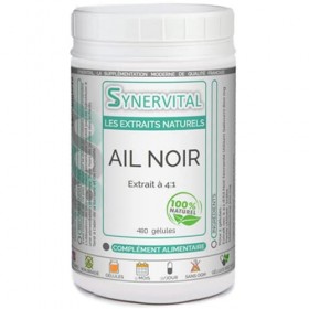 Ail Noir Extrait à 4:1 Synervital 480 gélules dosées à 198mg - Complément alimentaire - Fabriqué en france