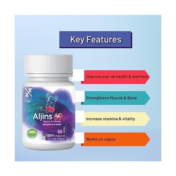 Xovak | Ayurvedic Aljins 69 Tablets - 60 Tablets Each x Pack of 4