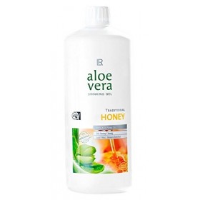 LR Lot de 3 flacons de gel à laloe vera Miel/miel 1000 ml + 2 bouteilles rotatives à laloe vera vides pour les déplacements