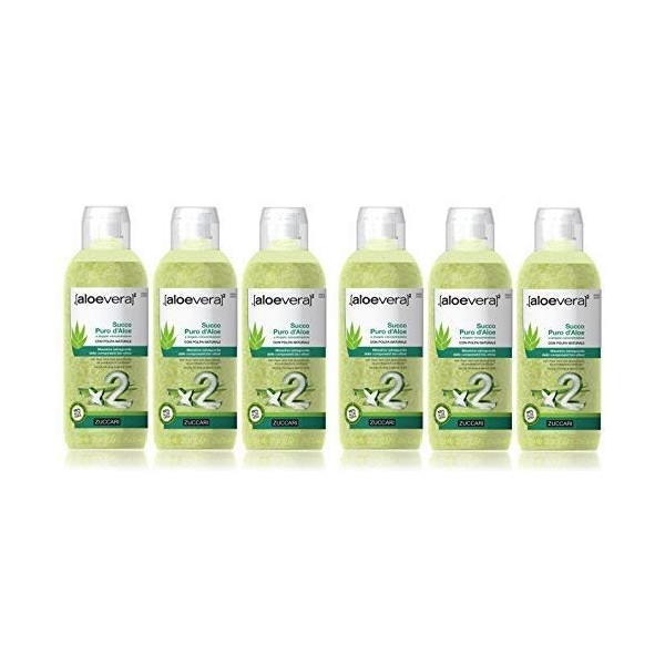 Lot de 6 succures à base daloe vera double concentration 6000 ml.