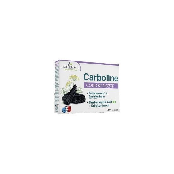 3 Chênes Carboline Confort Digestif 30 gélules