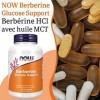 Now Foods, Berberine Glucose Support, Berberine HCl, 400mg, 90 Capsules molles, Testé en Laboratoire, Sans Gluten, Sans Soja,