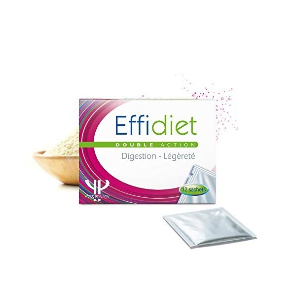 Effidiet Enzyme Digestive 12 Sachets - Fabriqué en France - Yves Ponroy