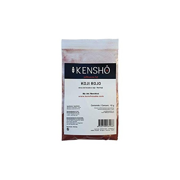 Kensho | Spores de riz à levure rouge | Koji rouge, Beni rouge | Facilite la digestion et est revigorant | Sans gluten | 10 g