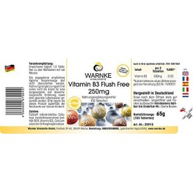 Vitamine B3 comprimés sans rinçage - 250mg - végétalien - 100 comprimés | Warnke Vitalstoffe