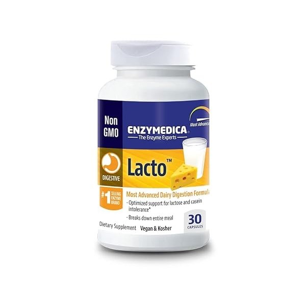 Enzymedica, Lacto, 30 bouchonsules